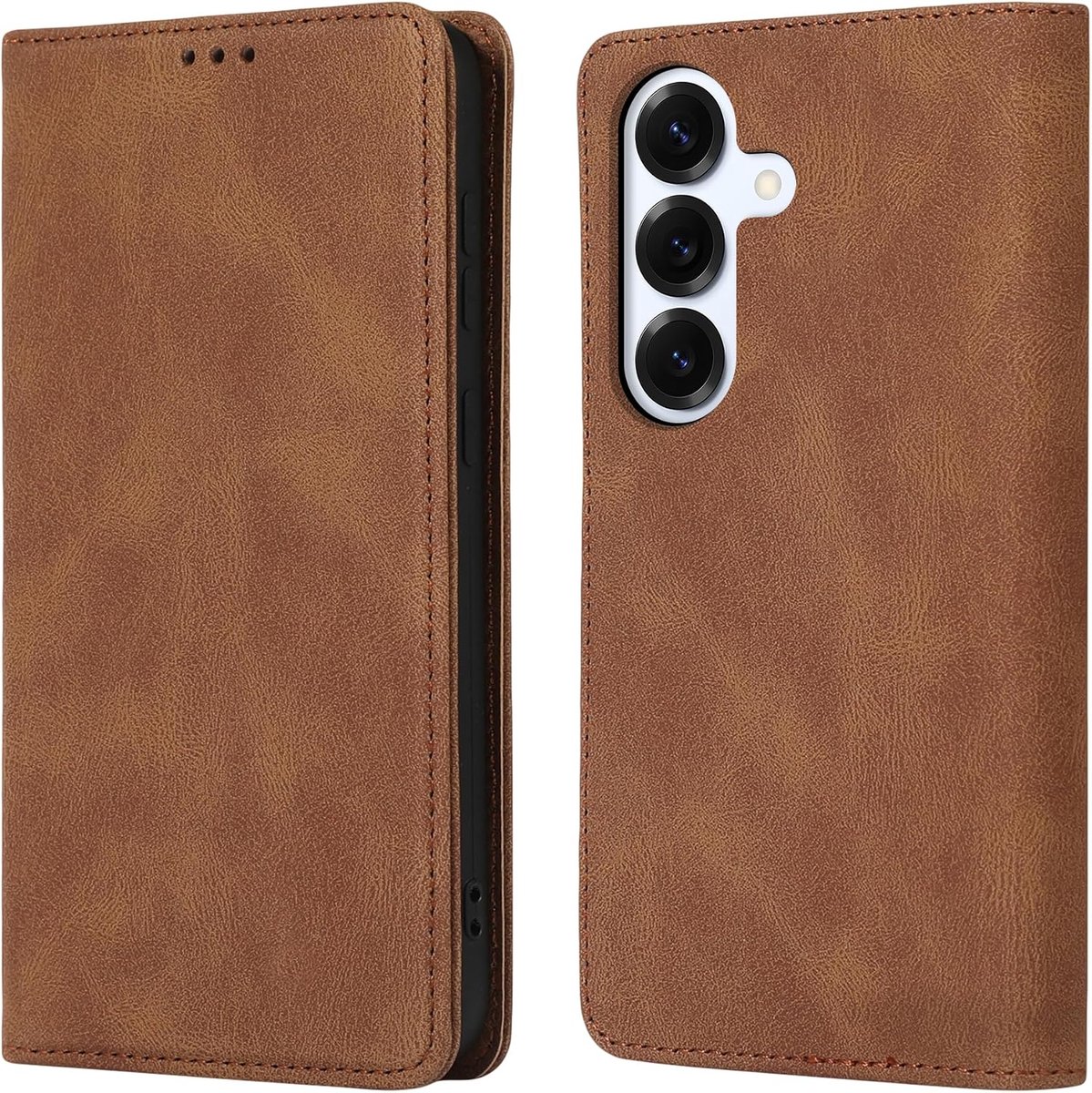 Telefoonhoes voor Samsung Galaxy S25 Plus, bruin