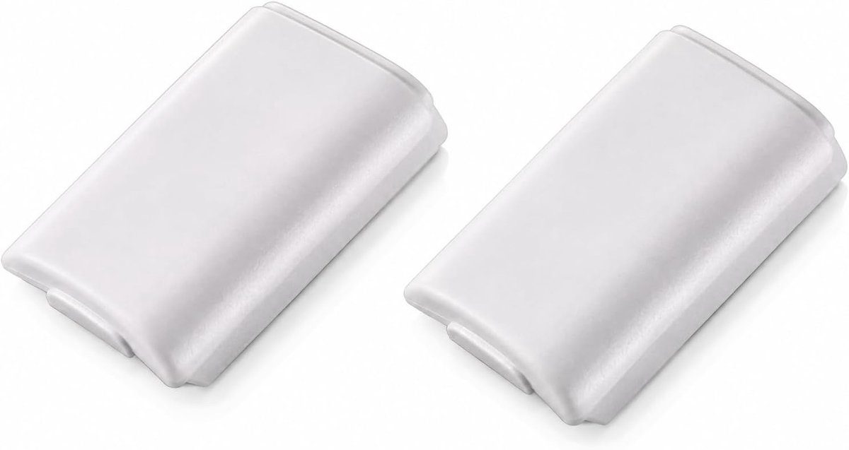 2 x batterijvak batterijbehuizing deksel case cover voor gamepad Xbox 360 controller Xbox 360 draadloze controller perfecte pasvorm stabiel duurzaam - wit