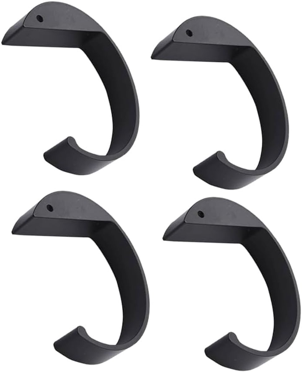 4 stuks handtas houder tafel haak bureau haak draagbare houder voor handtas accessoires voor kantoor (zwart)