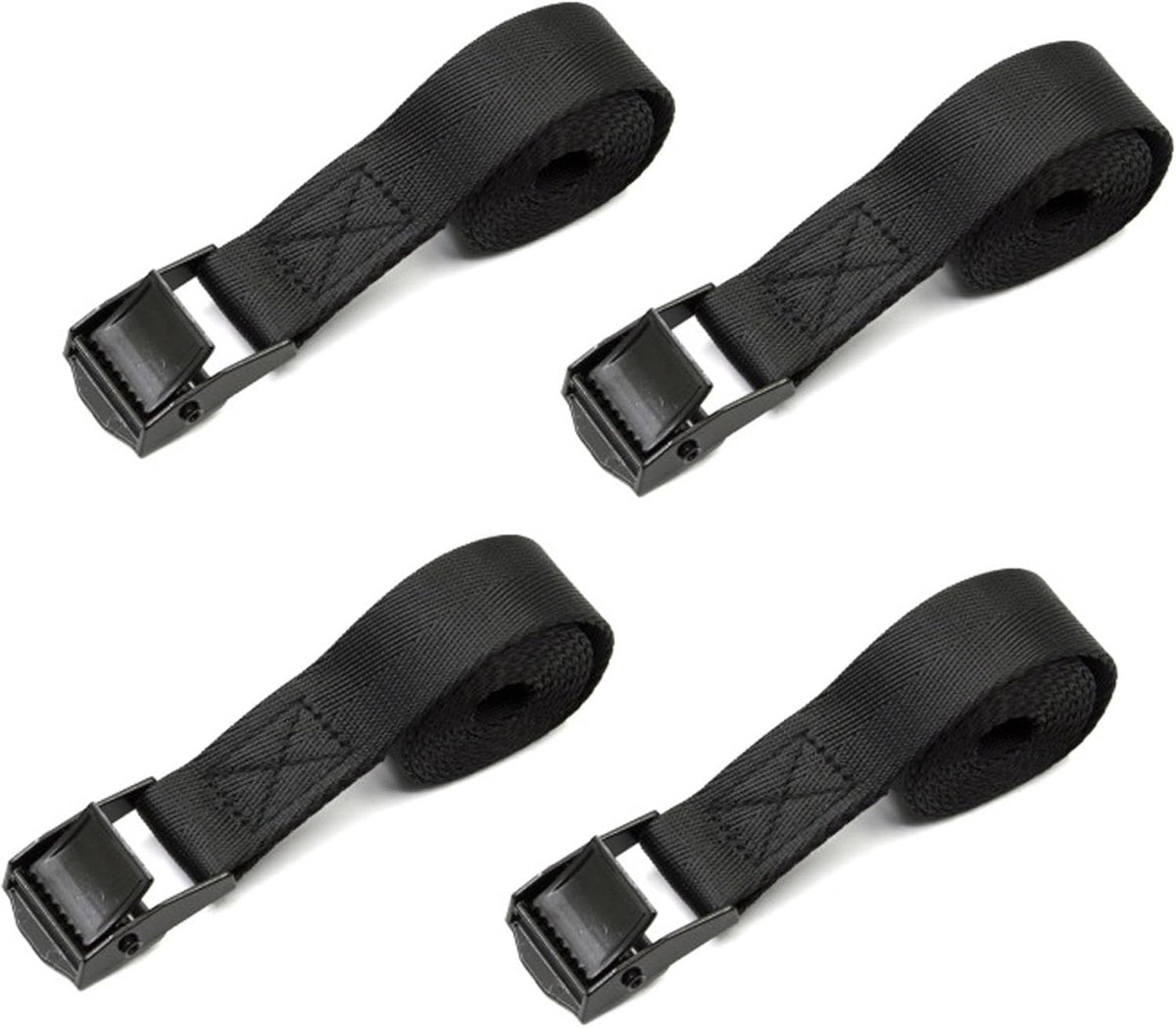 Tie Straps, 4 Pack Tyres with Buckles, 2cm x 50cm Adjustable Luggage Straps, Ratchet Straps for Motorcycle, Cargo - ShopVlot