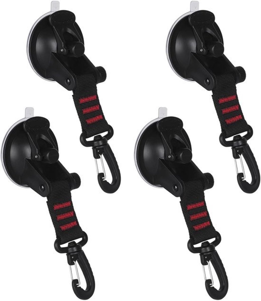 Heavy-duty-zuignappen - 4-pack sterke roterende haken - voor buiten en auto