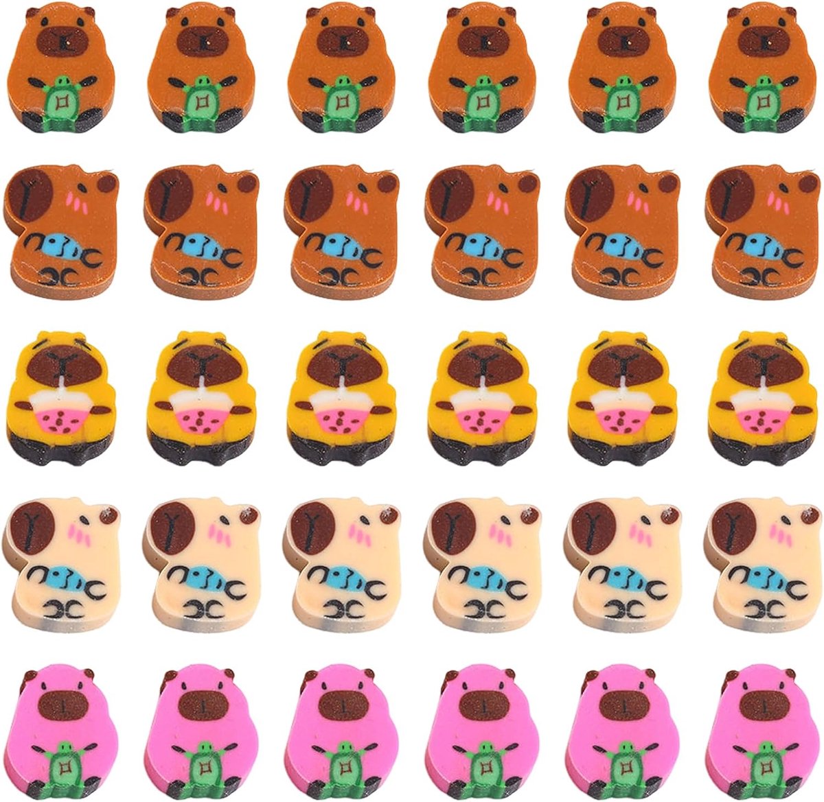 Gummen 30 stuks - Mini-gummen Capybara Kawaii - Schattige dierengummen - Perfect voor kinderen - ShopVlot