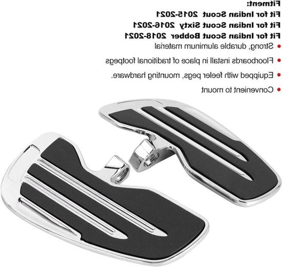 Duurzame aluminium voetsteunen voor motorfiets - Indian Scout en Bobber 2015-2021 — afbeelding 3