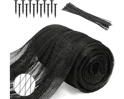 Joyzan Bird Protection Net, 4 x 6 m, Pigeon Net, 15 x 15 mm, Hail Protection Net with 12 Pegs and 30 Cable Ties - ShopVlot