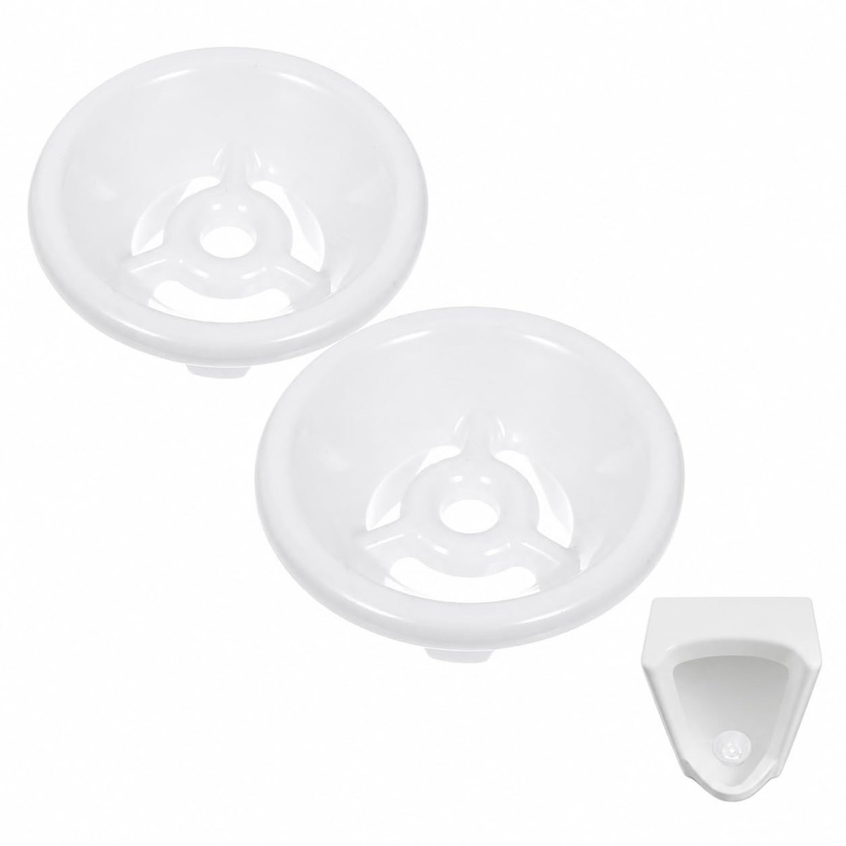 2 Stuks Urinaal Filter Stopper van ABS voor Geurbeheersing en Spatbescherming - Hygiënische Urinaal Deksel voor Thuis en Commercieel Gebruik