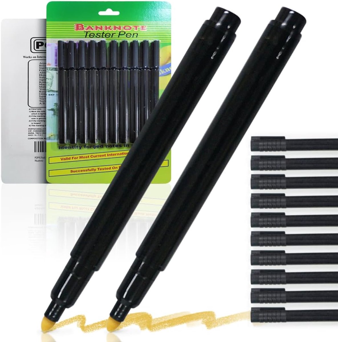 10pcs Banknote Checkers in Black - Counterfeit Money Detector - Counterfeit Money Marker - ShopVlot