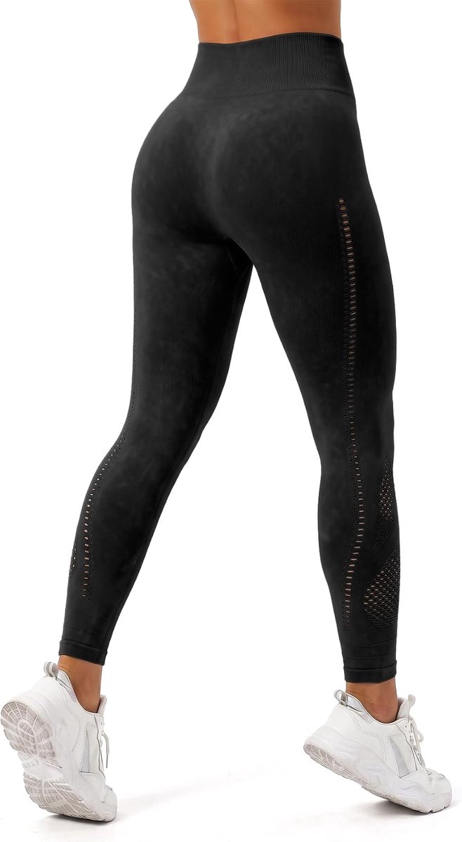 Sport Hoge Taille Blickdicht Workout Leggings Sporthose Fitnesshose Lange Panty