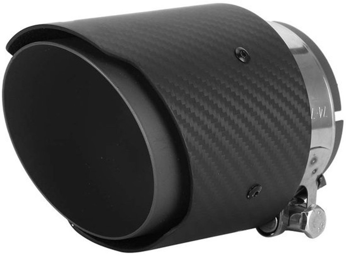 Dailygoods - uitlaatpijp hoogwaardig roestvrij staal/koolstofvezel - 80mm inlaat - 101mm uitlaat - voor Mazda CX5/CX4 - modern mat zwart design - uitlaatdemper