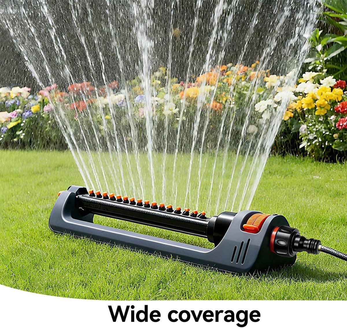 Sproeiers, tuinsproeier voor kleine oppervlakken en grote oppervlakken in de tuin, sprinklersysteem tuin voor oppervlakken van 110-250 m², instelbaar links