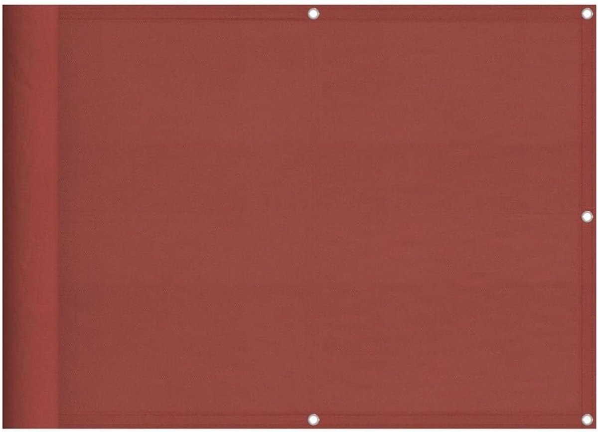 Balkoninkijkbescherming, geel wit gestreept, 75 x 800 cm, polyester Oxford met PU-coating, uv-bestendig, wind- en stofdicht, met aluminium ogen en touw voor balkon