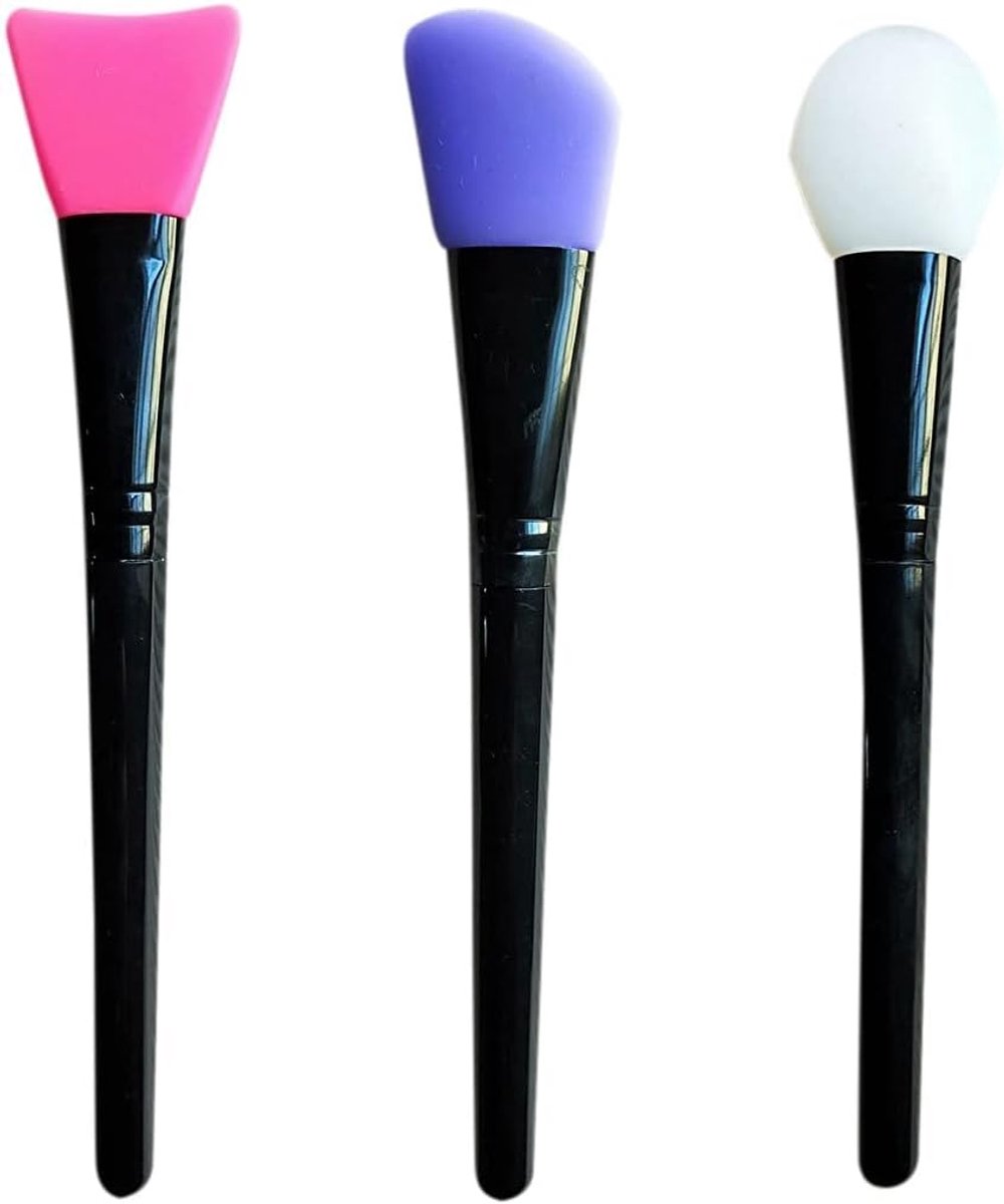 3 stuks siliconen gezichtsmaskerkwast, maskers, beauty-gereedschap, zachte siliconen gezichtsmasker-applicator-kwast, haarloze bodylotion en bodyboter-applicator-gereedschap