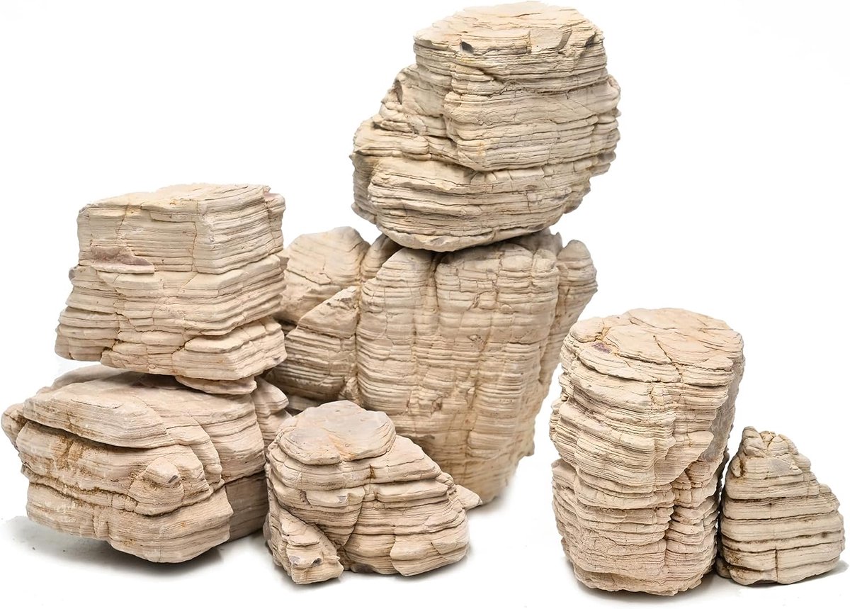 Set voor aquaria en terraria, gemengde kleuren, zilver alpine rock ontwerp (10-7 lbs (6-7 stuks))