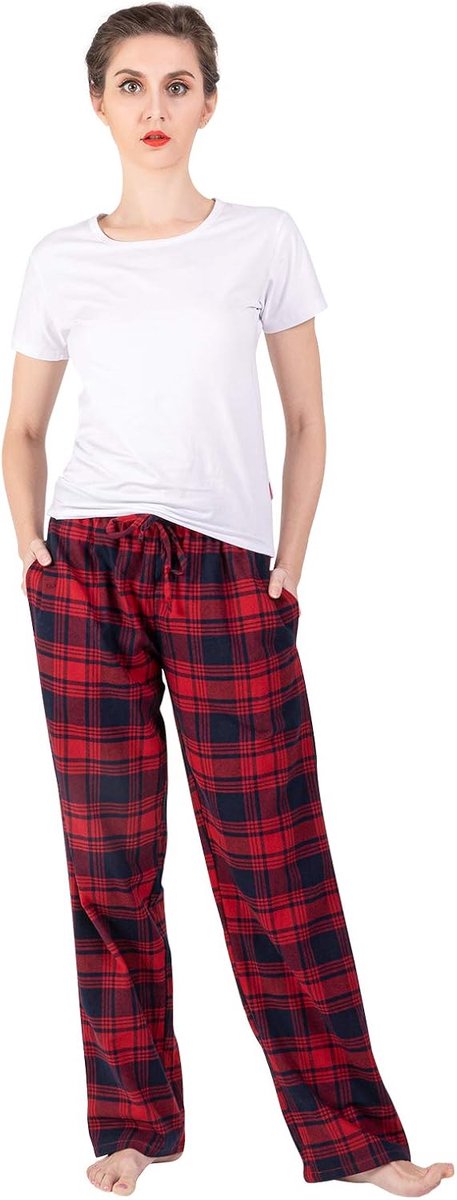 100% Katoen Super Zachte Flanel Pyjama/Lounge Bottoms Met Zakken,XS-XL