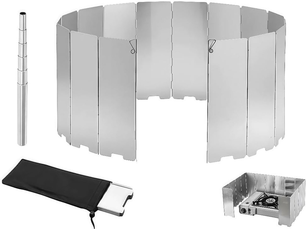 Windscherm, windscherm voor gasfornuis telescoop blaasbuis, windschermen voor camping, keuken, gasfornuis, schild, buiten windscherm, windscherm