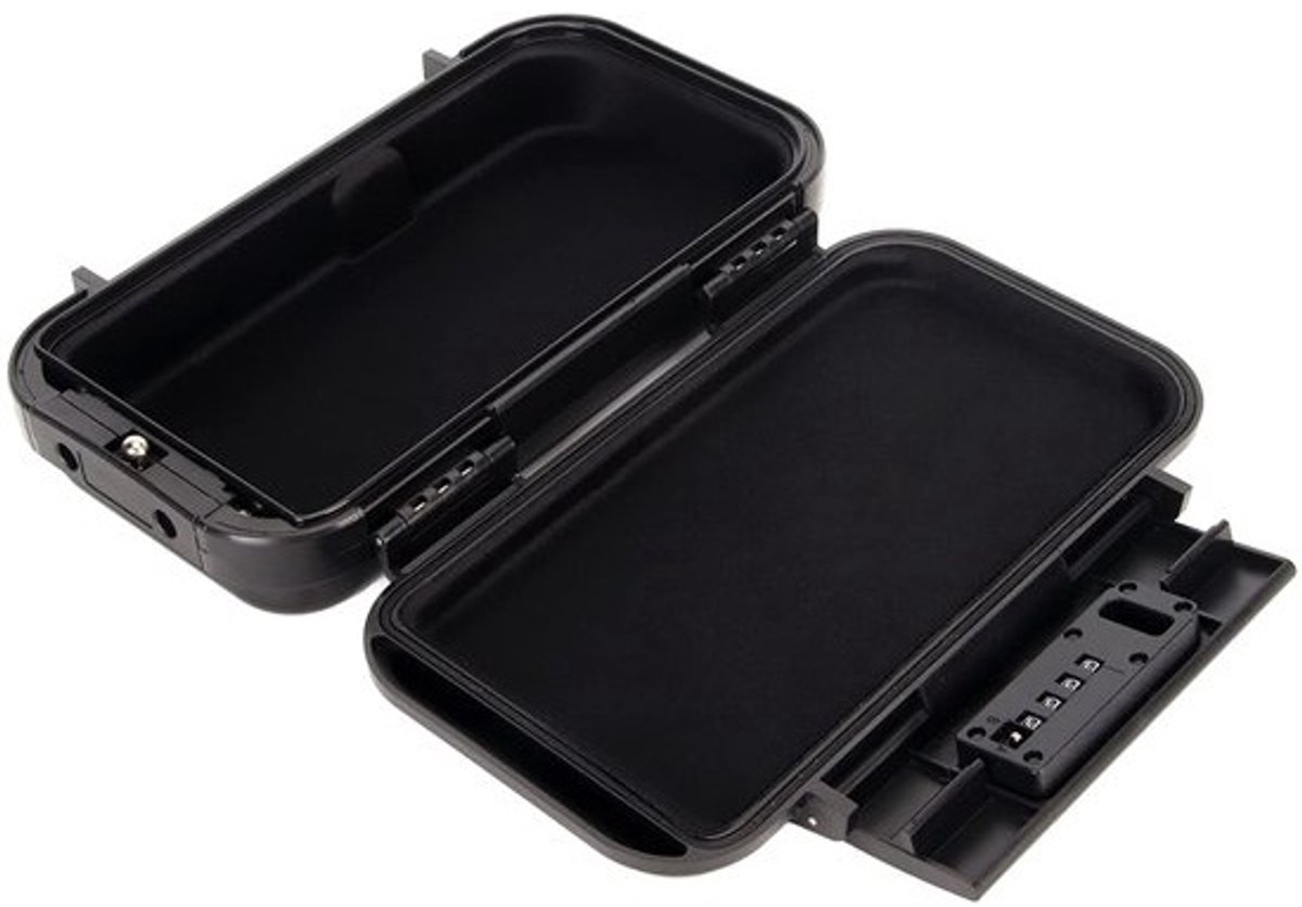 Draagbare veiligheidskoffer - Kluis voor paspoorten - Combinatieslot met 4 cijfers - Compact formaat - Bescherming voor smartphones - Ve