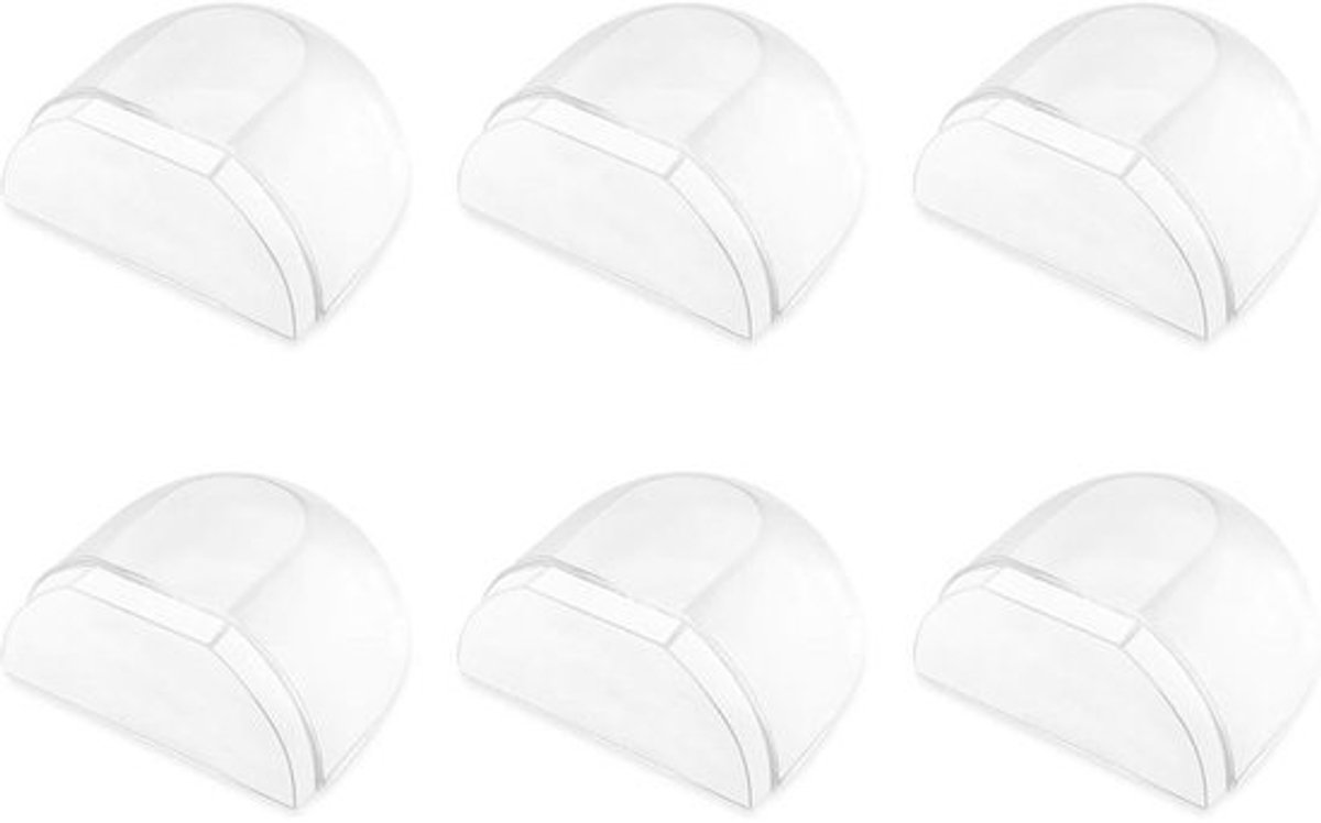 Transparante zelfklevende deurstoppers - 6 stuks - Geschikt voor harde vloeren - Zonder resten verwijderbaar - Bescherming voor muur en meubels