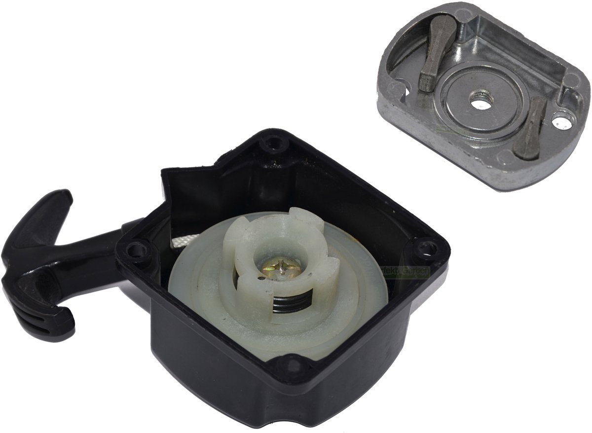 startmechanisme met terugslag + plaat voor 43 cc - 52 cc bosmaaier, heggenschaar, multitool