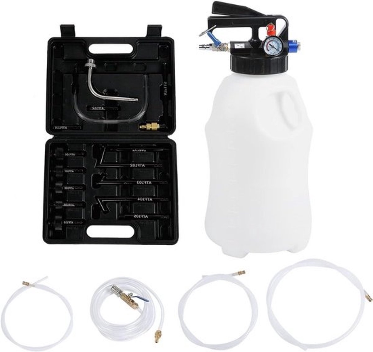 10L-vloeistofextractor - voor het verversen en vullen van transmissieolie - Pneumatische dispenser - met accessoires