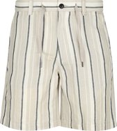 Boss Chino Short Linen Blend Stripes Beige - Maat 34 - Heren - Korte broek