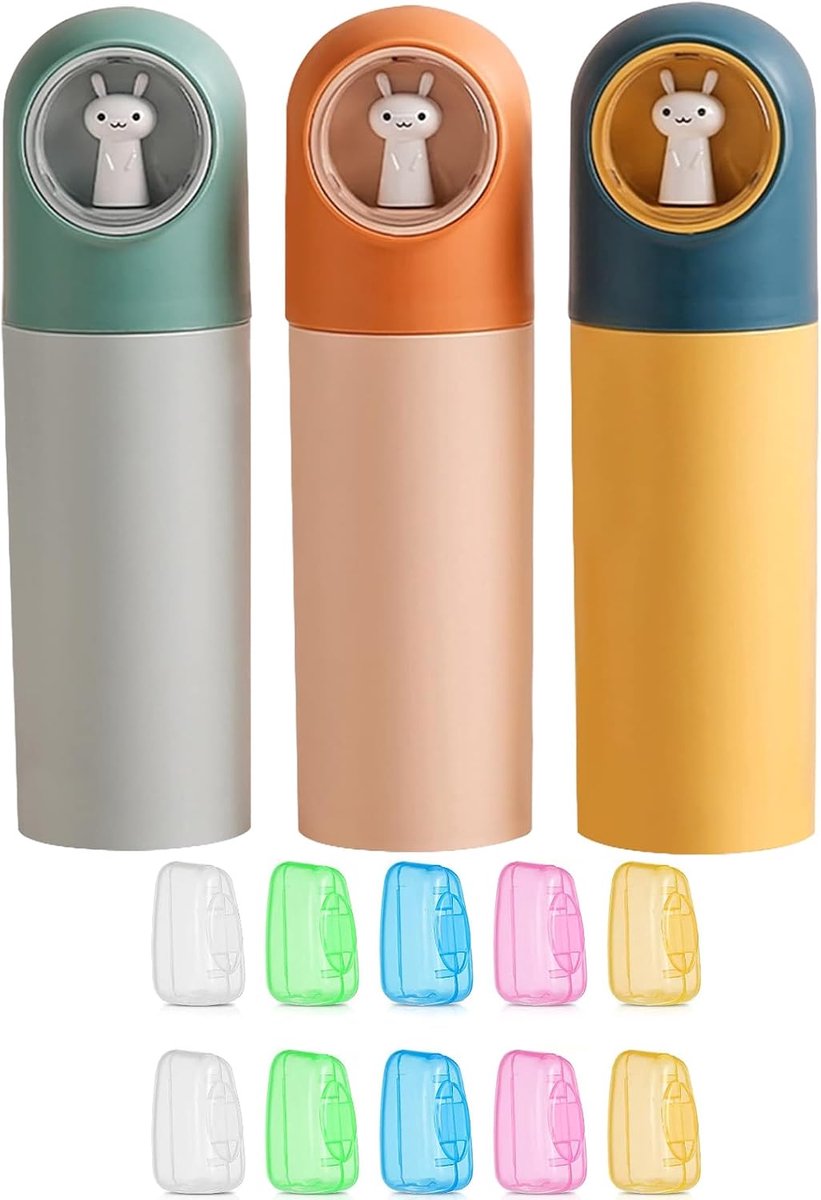 Toothbrush Case for Kids, 3 Pieces, Toothbrush Travel Case, Portable Toothbrush Cover, Mouthwash Cup, Travel Box - ShopVlot