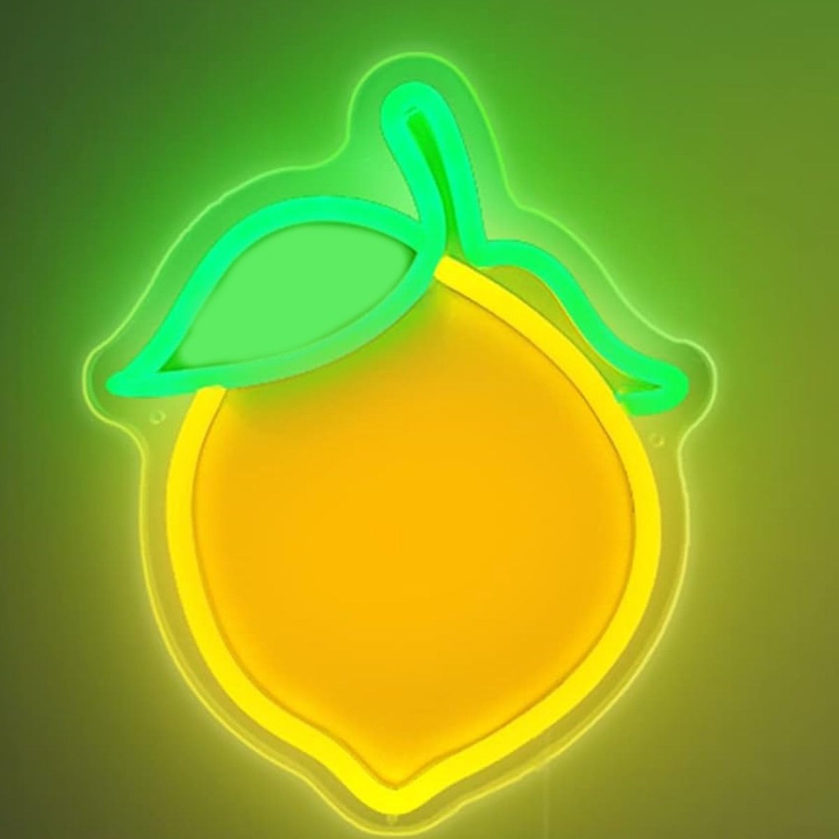 Lemon Neon Sign Cute Fruit Shape Neon Light Fruits Luminous Signs for Wall Decoration Home Bar Children's Room Yellow - ShopVlot