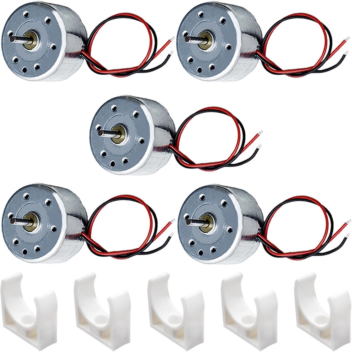 RC300-FT-14270 Micro Motor DC 3V 5800rpm 2 Pin Wire Mini Electric Motor with Holder for RC Toy Car Boat Mini Fan - ShopVlot