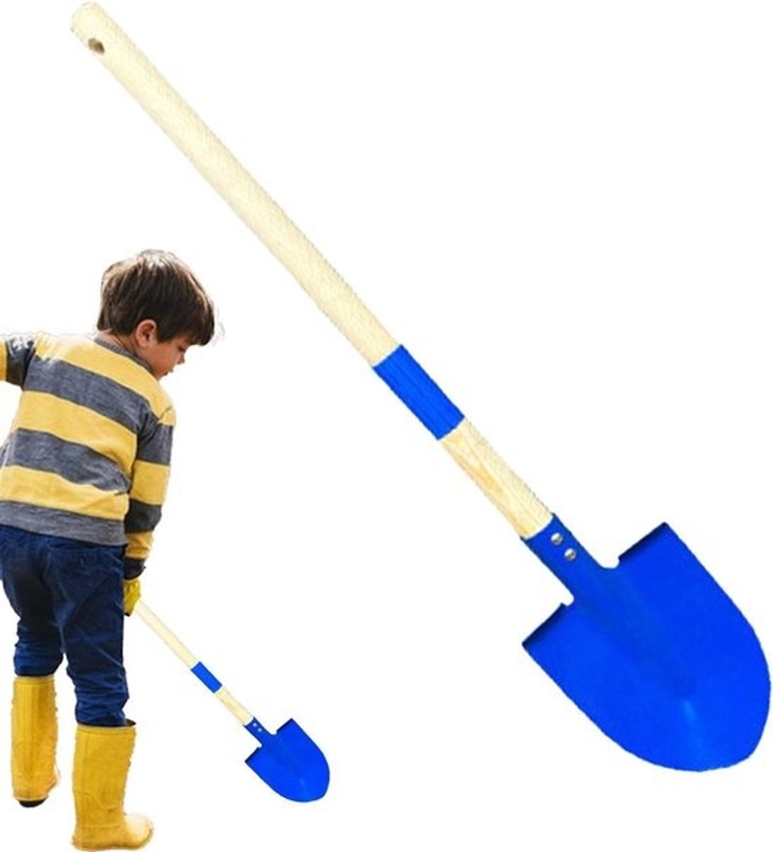 Kindergereedschap - voor tuinieren - Plantschep - houten handvat - voor buitenspelen - afneembare handvatten - 22 x 14 x 4.5 cm