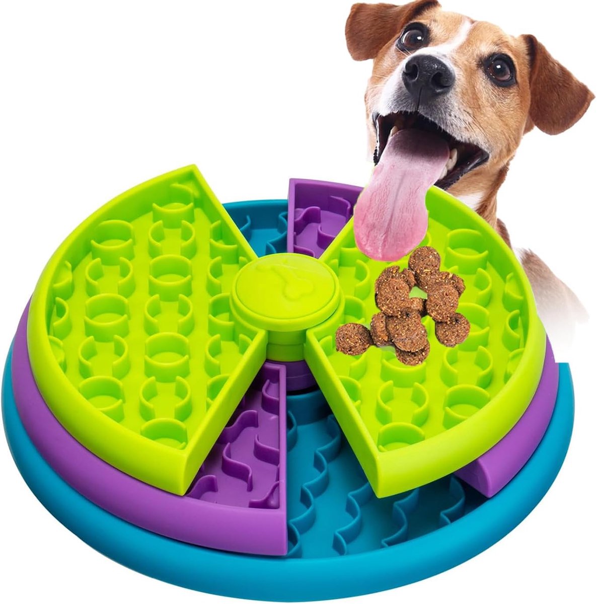3 Tier Dog Anti-Scrub Bowl, Anti-Scrub Bow, Dog Bowl, Anti Slow Bow, for Small, Medium and Cats - ShopVlot