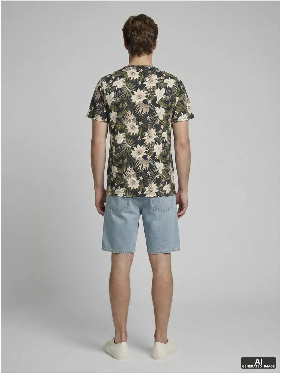 JACK&JONES - JREBRUSSEL FLOWER AOP SS TEE - Jongens - T-shirts