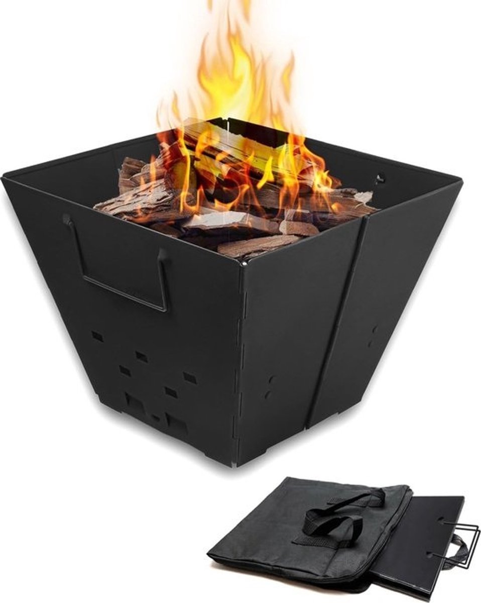 DailySupplies® - Vuurkorf voor buiten - Vuurschaal - Terrashaard - Zwart