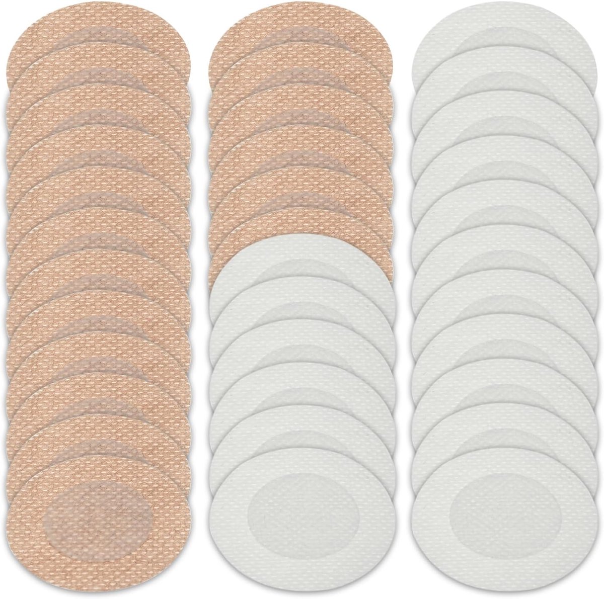 MUXSAM Men's Nipple Pads Waterproof Anti Friction 50 Pairs Skin Colour White - ShopVlot