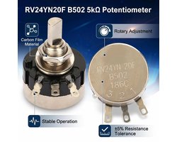 FTVOGUE RV24YN20F B502 High Accuracy Single Turn Carbon Film Potentiometer 5K Resistor - ShopVlot