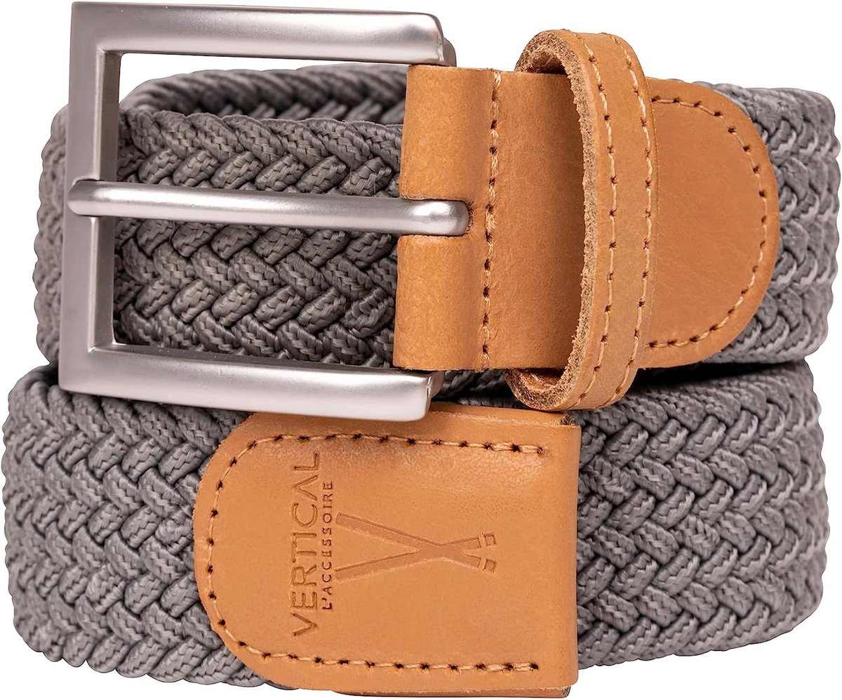Elastic Braided Belt, Made in France, Elastic Belt for Women and Men, Stretchy with Soft Fabric, 105 cm, Collab - ShopVlot