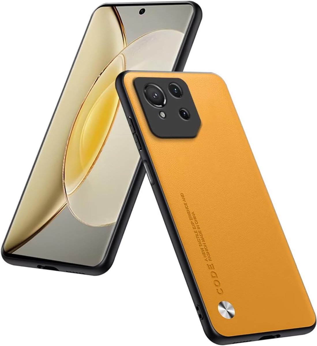 HULLIN Compatible with ASUS ROG Phone 9 (6.77 inch), PU Leather Protective Case - Yellow - ShopVlot