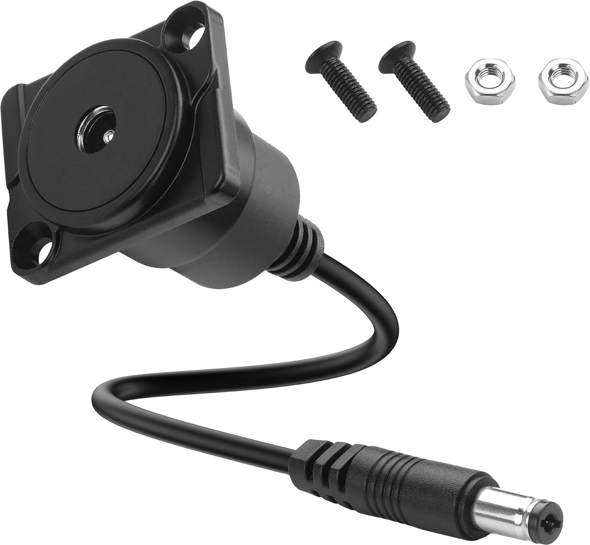 DC Power Extension Kabel 25cm - Mannelijke naar Vrouwelijke Socket - 5.5x2.1mm D-Type - ShopVlot