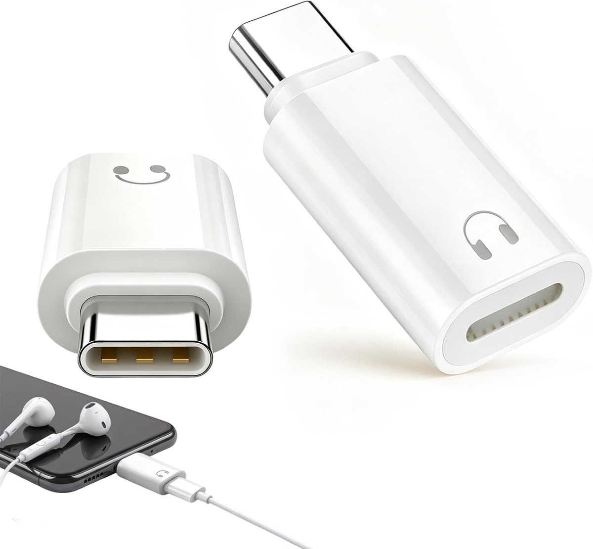 Adapter voor Lightning naar USB C, USB C naar Lightning audio-adapter, compatibel met iPhone 16/15, Pad Air/Mini 6 - ShopVlot