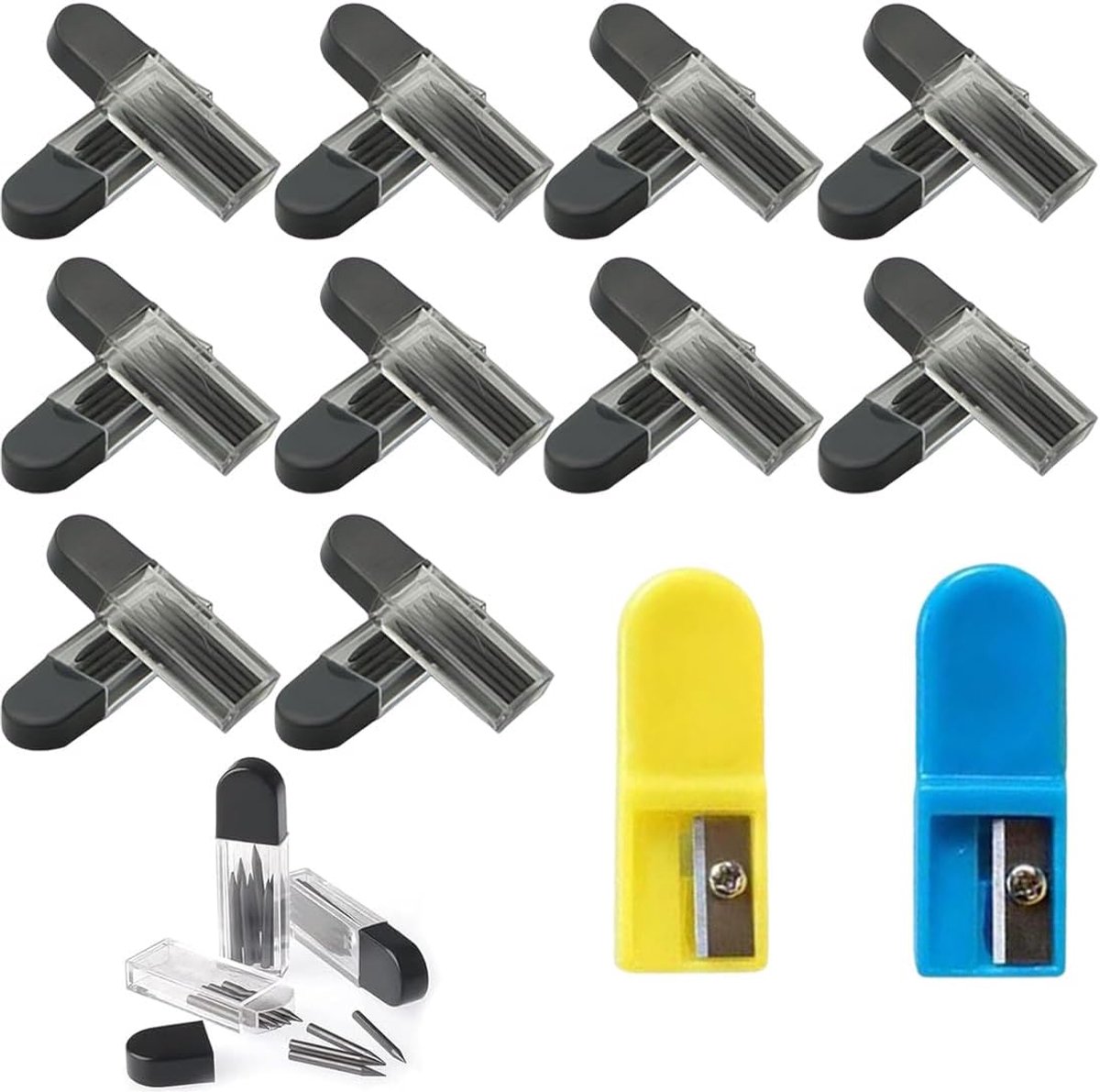 8 dozen reservevullingen voor passer, 80 stuks reservevullingen 2 mm met 2 puntenslijpers, reservevullingen voor - ShopVlot