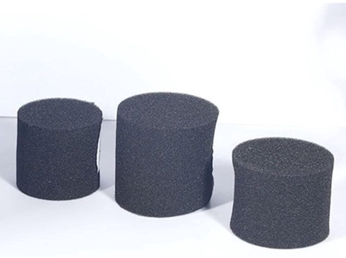 Schuimrubberen luidsprekerpluggen - Poortstoppers - Voor betere akoestiek - Vermindert basdreun - 65x60 mm - Zwart