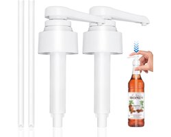 Siroop Dispenser Pomp Set van 2 Stuks, Herbruikbare Pomp voo