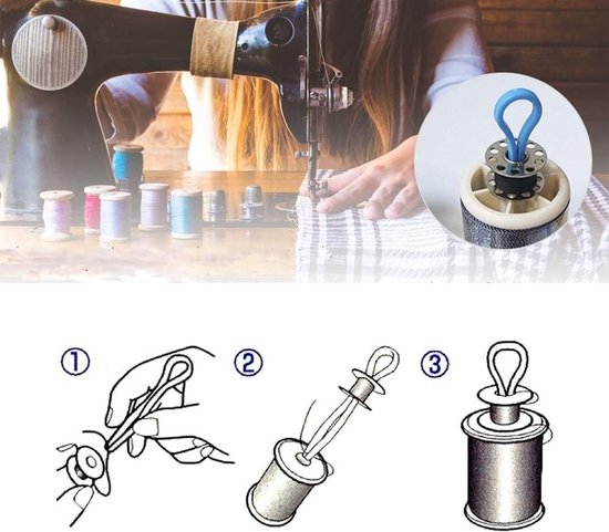 100 Stuks Draadspoelhouders voor Naaiaccessoires, Plastic Clips voor Draad en Spoelen, Organiseer en Bevestig Draadstaarten in Diverse Kleuren — afbeelding 4