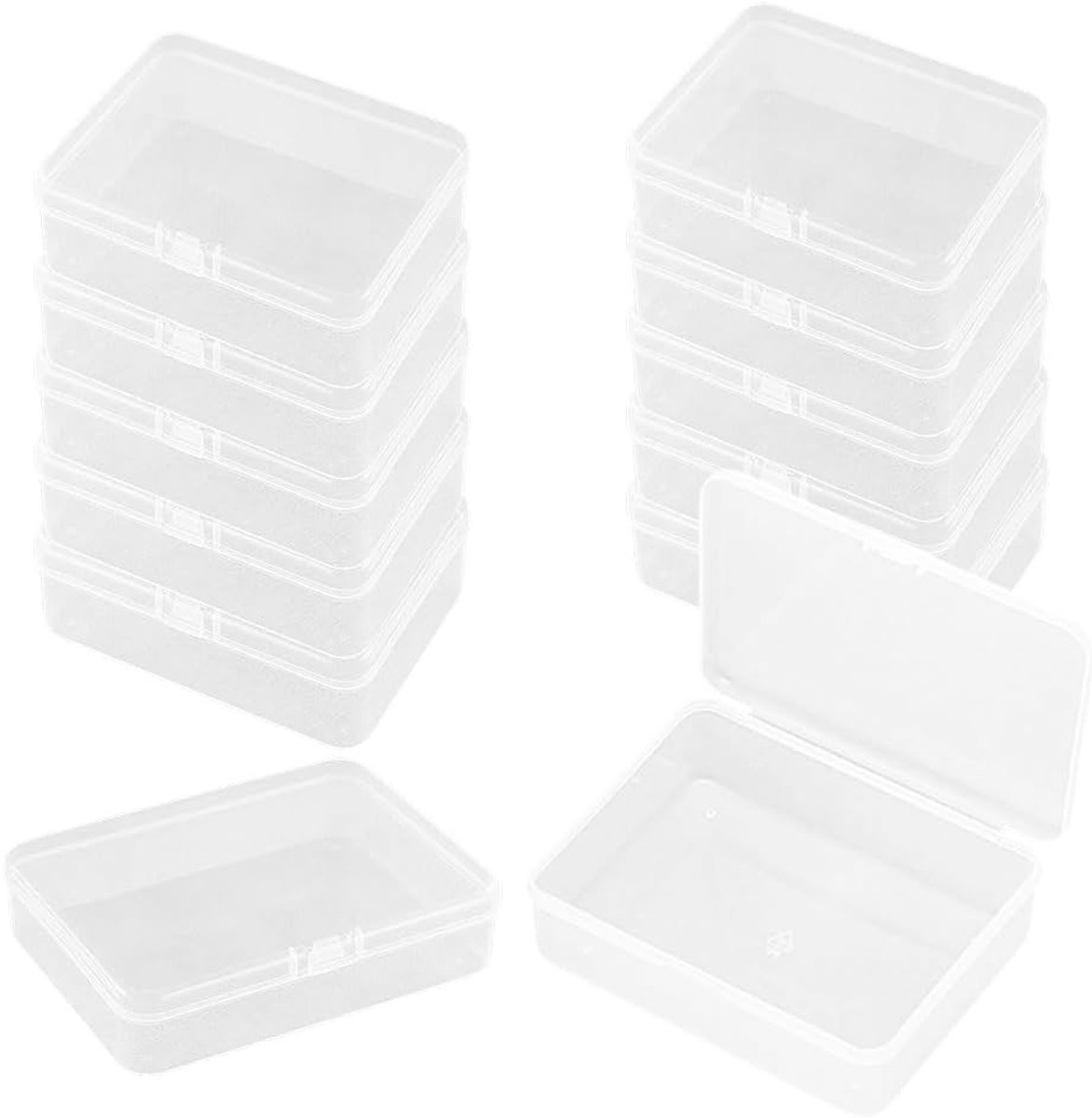 12 Duidelijke Opbergdozen met Deksel voor Sieraden, Knutselspullen en Kleine Voorwerpen - Transparante Organizer voor Beads en Accessoires
