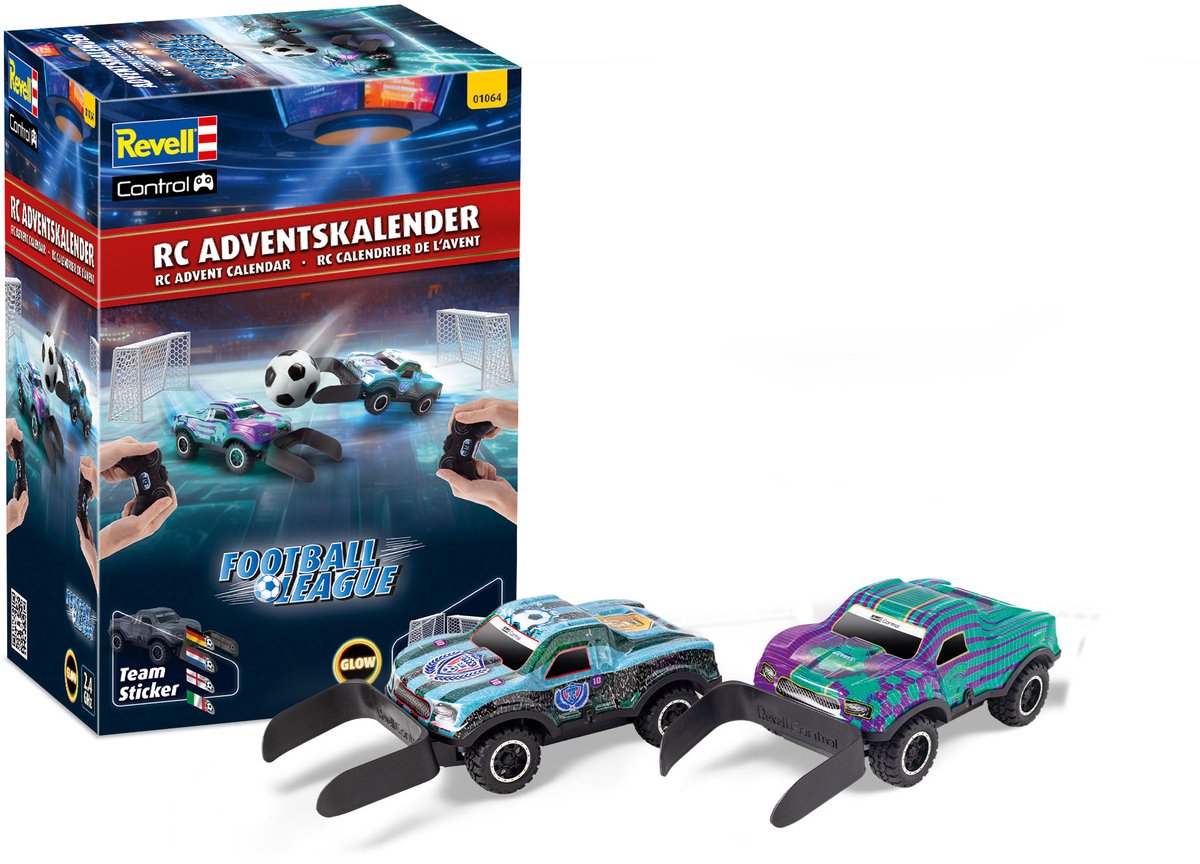 Revell Adventskalender - 01064 Adventskalender RC Crawler - Football League - 2 Bouwpakketten - 2,4 GHz RC Plastic