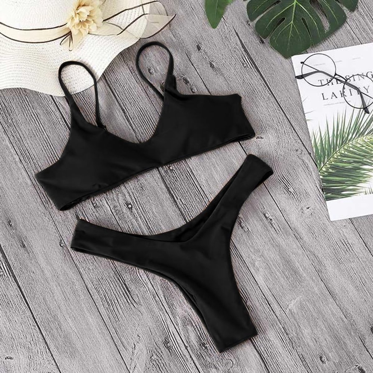 Dames Tweedelige Badpak Set Cut Out Top Lage Taille Bikinibroekje Zwempak Vrouwen Bikini Set Badmode Strandkleding Zomer Badpak Dames