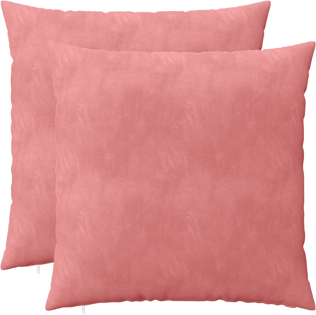 vidaXL Dekenkussen - 2 - st - HEERLEN - Roze - 60 - x - 60 - cm - fluweel