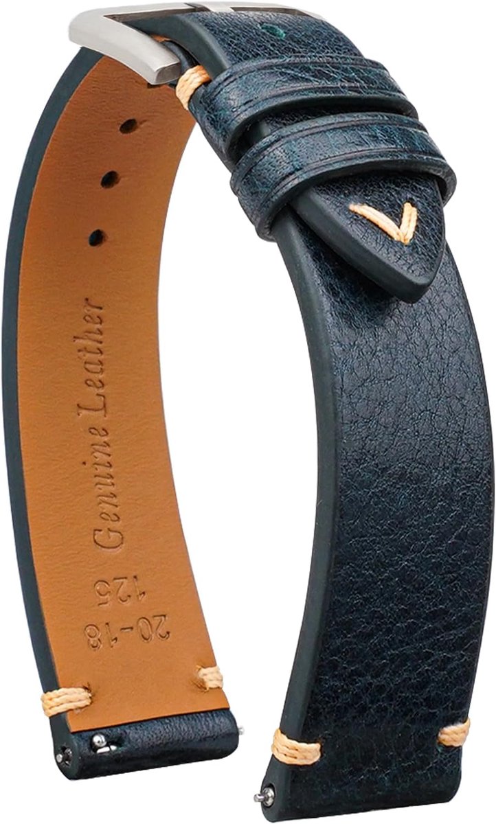 Quick Release Leather Strap, Oil Wax Leather Watch Bands, Italian Calfskin Watch Straps, Replacement Straps for Men - ShopVlot