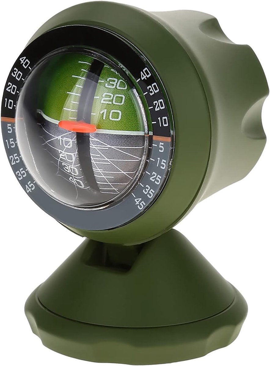 Car Inclinometer Compass, Outdoor Multifunction Protractor Inclinometer Indicator Gradient Balancer Tool for Vehicle - ShopVlot