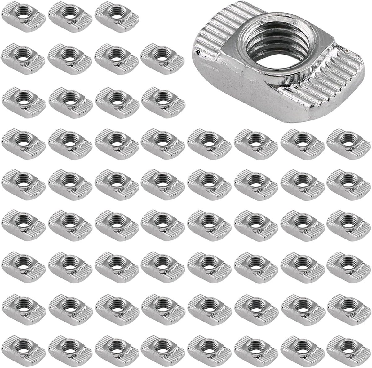 Bikasun 60pcs Hammer Head Nuts, M8 Threaded 4040 Profile Groove Nuts Carbon Steel T Slot Nuts T Slot Nuts Hammer Nut - ShopVlot