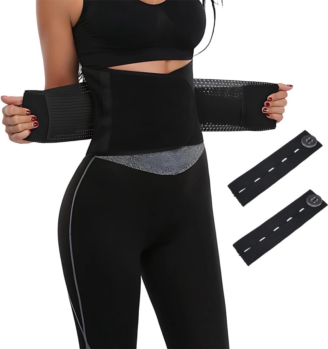 Flat Abdominal Belt, 95 cm, Postpartum Belt with 2 Extensions Maternity Trousers, Women's Postpartum Belt, Slimming - ShopVlot