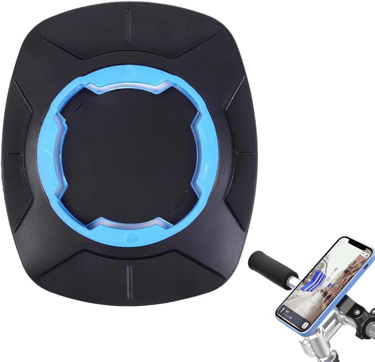 SnelShoppen - Universele Adapter voor Quad Lock - Snelle Houder voor Smartphone, Motor, Fiets, Auto en Accessoires, Blauw - Stevige Bevestiging en Een