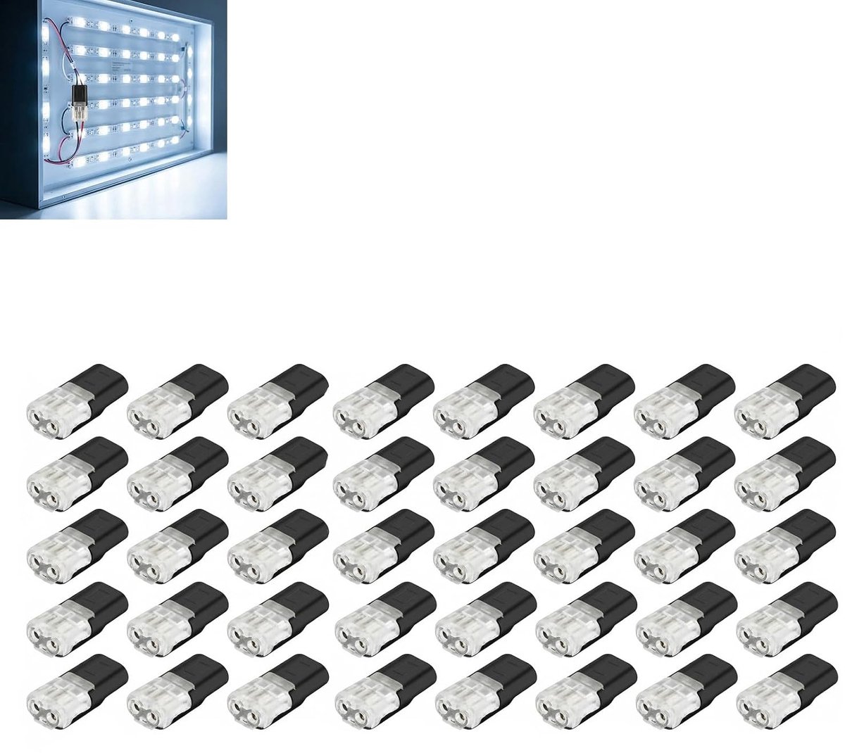 2-polige waterdichte kabelverbinders - 40 stuks - 12 V connectorset - snelle krimpaansluiting voor auto-elektronica - ShopVlot